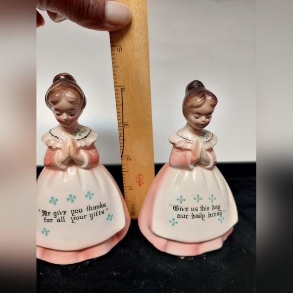 Vintage* 50s Enesco Praying Girls - Picture 8 of 8